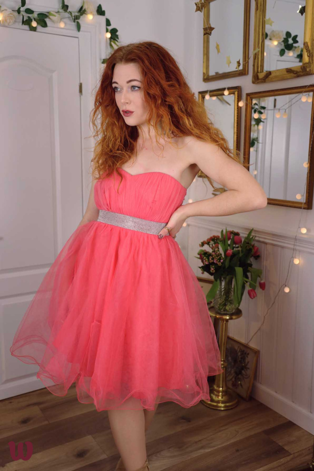 Bright Pink Mini Prom Dress | XS