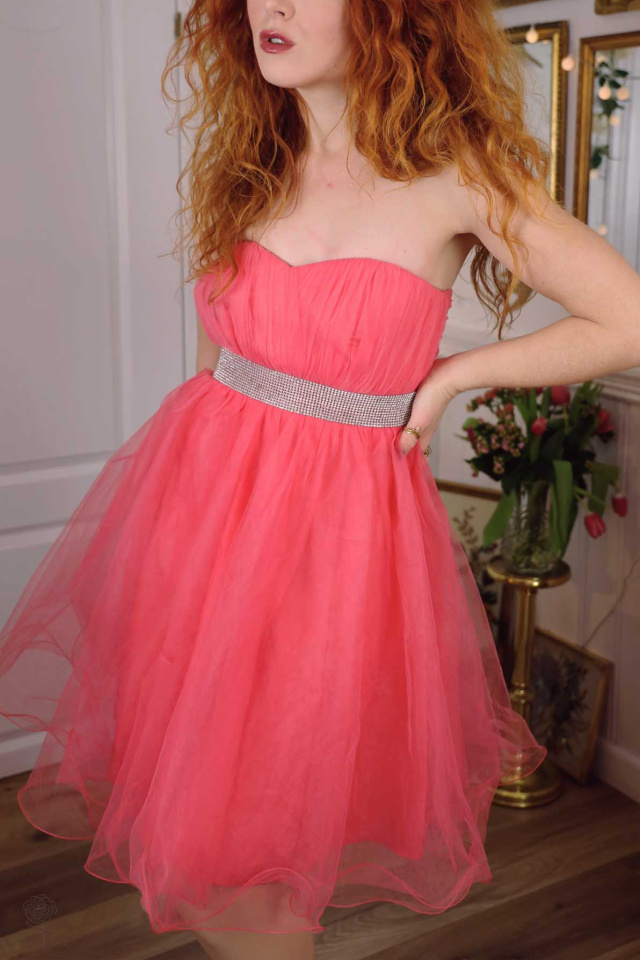 Bright Pink Mini Prom Dress | XS