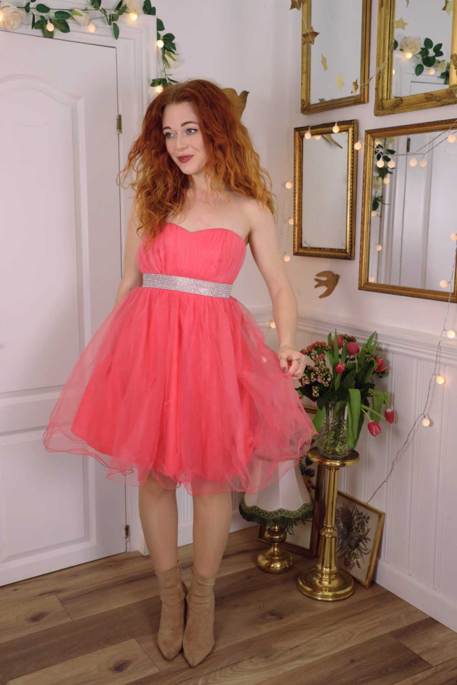 Bright Pink Mini Prom Dress | XS