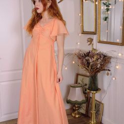Peachy 70's Maxi Dress | XS/S