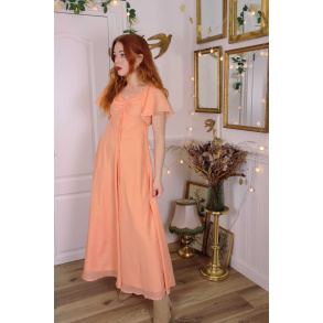 Peachy 70's Maxi Dress | XS/S