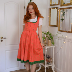 Peachy Austrian Vintage Dress | S