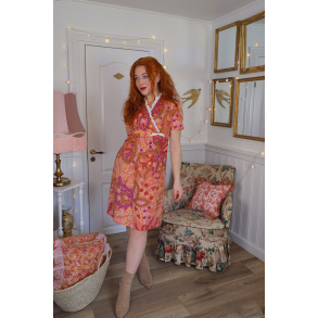 Peachy Groovy 70's Mini Dress | M