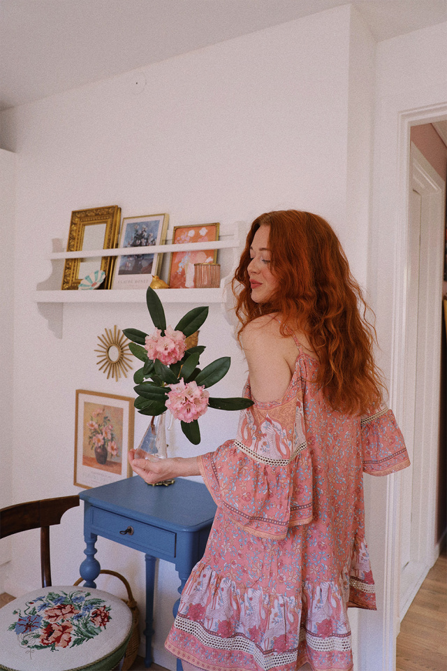 Peachy Boheme Mini Dress 