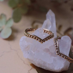 Pearl String Brass Ring