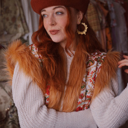 Penny Lane | Faux Fur Embroidery Vest 