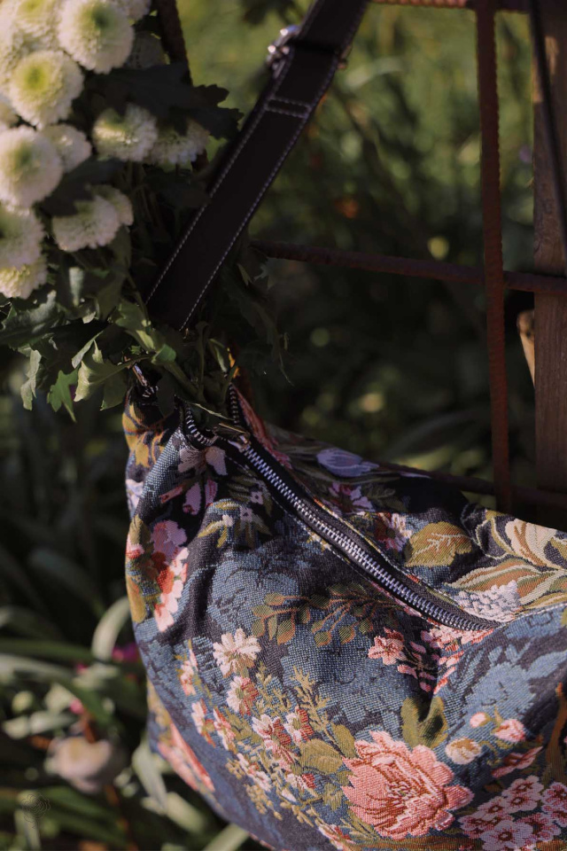 Peony Floral Slouch Bag