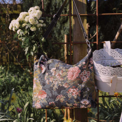 Peony Floral Slouch Bag