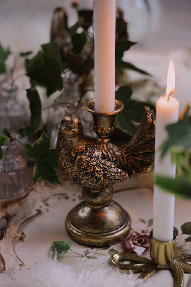 Bird on Pedistal Candleholder
