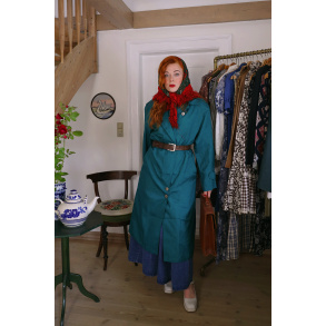 Petrol Green Vintage Trenchcoat | L