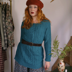 Petroleums Blue Cotton Vintage Knit | L