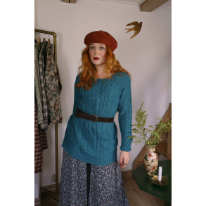Petroleums Blue Cotton Vintage Knit | L