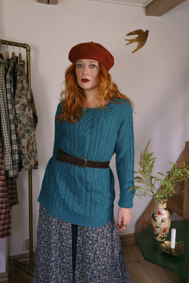 Petroleums Blue Cotton Vintage Knit | L