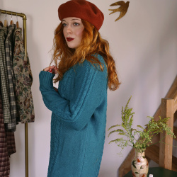 Petroleums Blue Cotton Vintage Knit | L