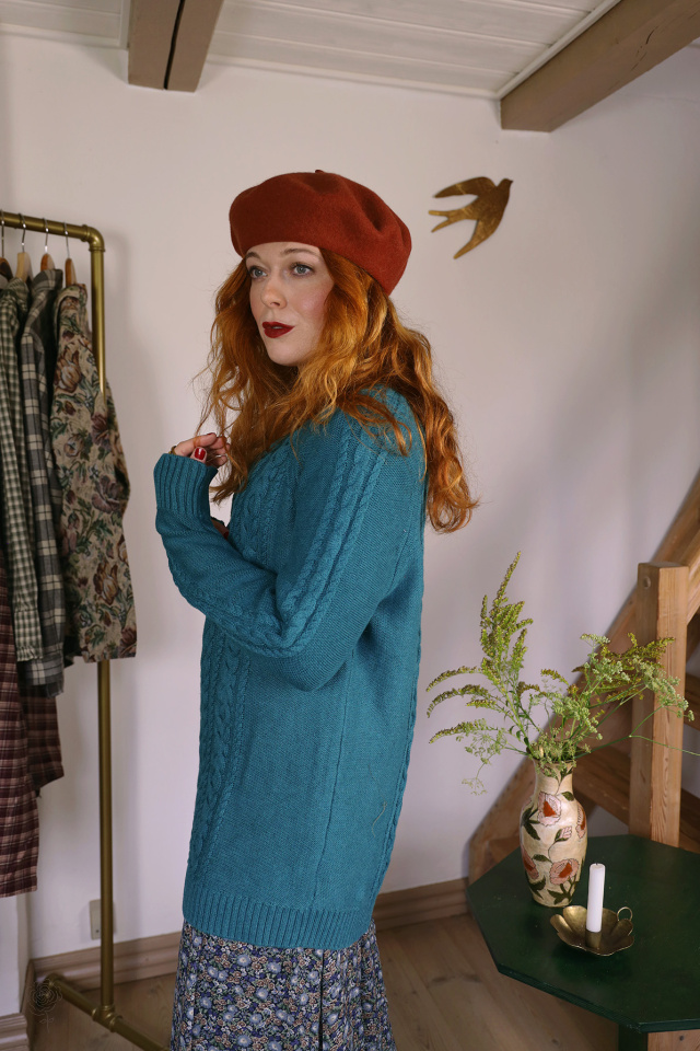 Petroleums Blue Cotton Vintage Knit | L