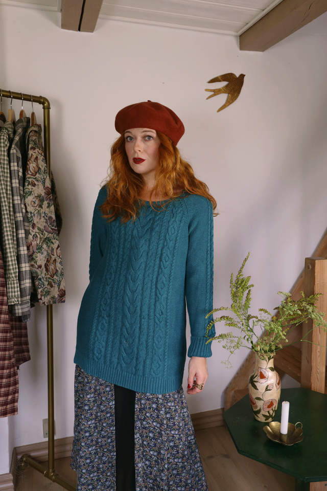 Petroleums Blue Cotton Vintage Knit | L
