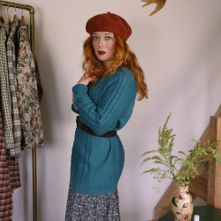 Petroleums Blue Cotton Vintage Knit | L