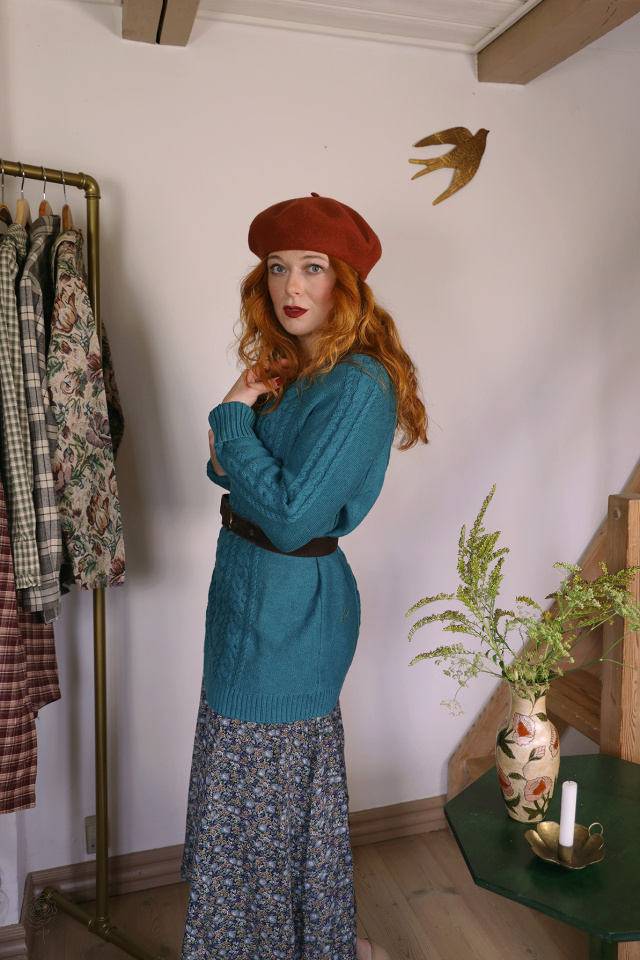Petroleums Blue Cotton Vintage Knit | L