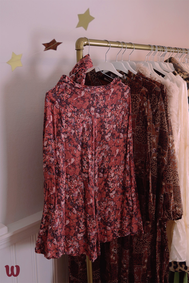 Warm Pink Floral Animal Vintage Skirt | XS