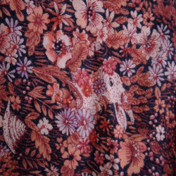 Warm Pink Floral Animal Vintage Skirt | XS