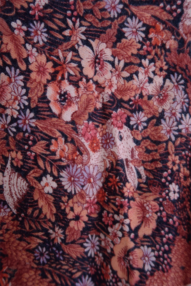 Warm Pink Floral Animal Vintage Skirt | XS