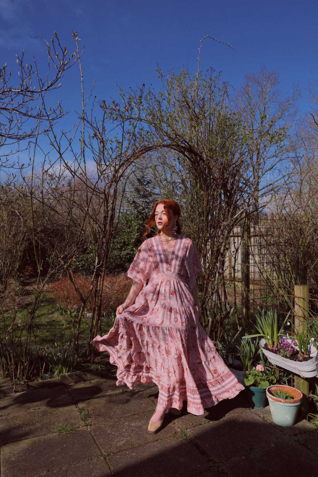 Season Of Lilac Pink Boho Dress 