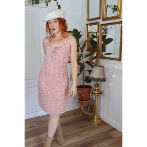 Pink Paisley Vintage Mini Dress | M