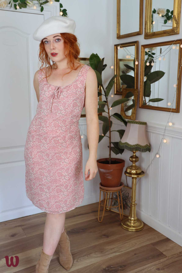 Pink Paisley Vintage Mini Dress | M