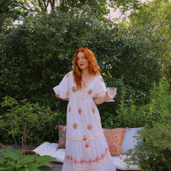 Pink Boho Sola Maxi Dress 