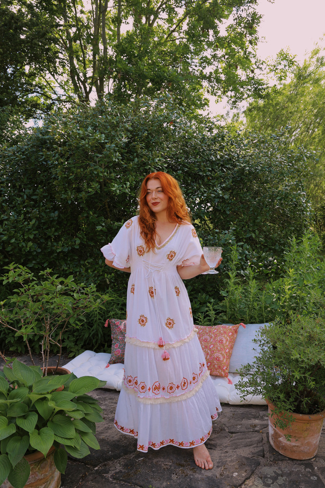 Pink Boho Sola Maxi Dress 