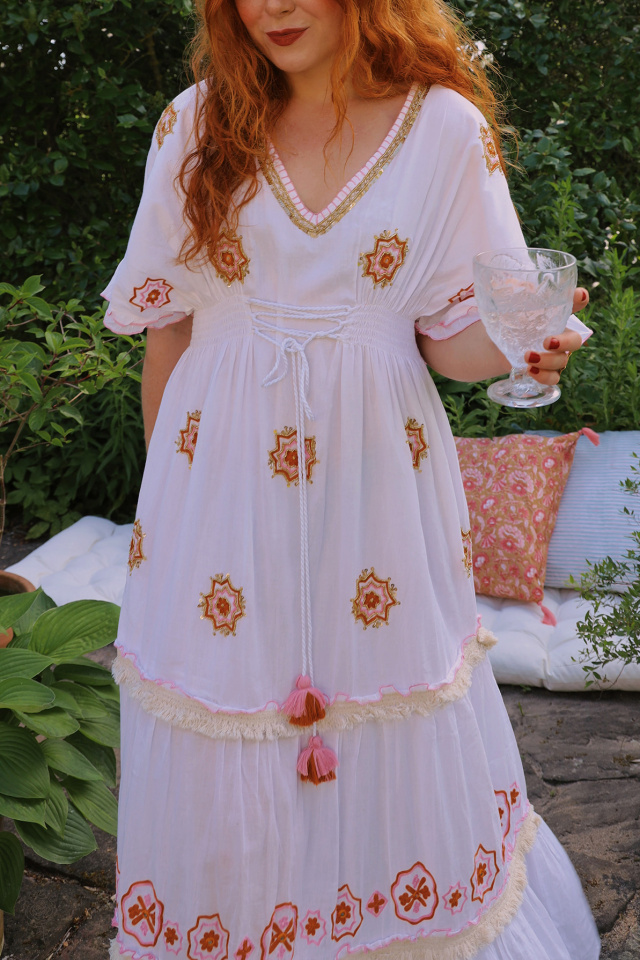 Pink Boho Sola Maxi Dress 