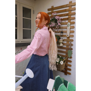 Pink Striped Vintage Blouse | S/M