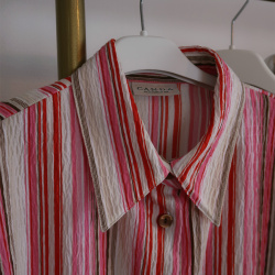 Pink Striped Vintage Top | M