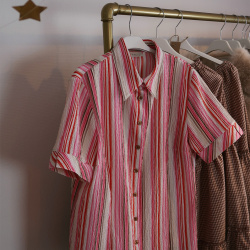 Pink Striped Vintage Top | M
