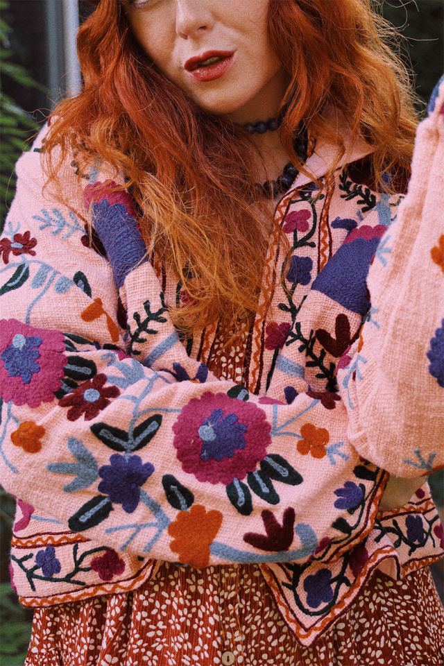 Pink Suzani Floral Jacket 