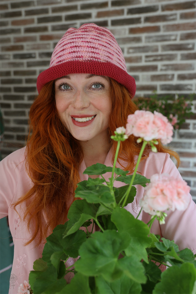 Pink Handmade Knitted Hat | L