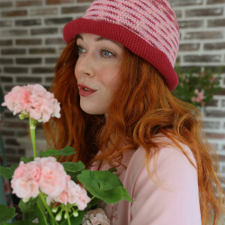 Pink Handmade Knitted Hat | L