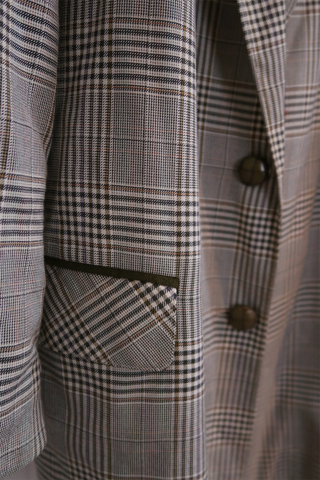 Brown Plaid Vintage Blazer | L