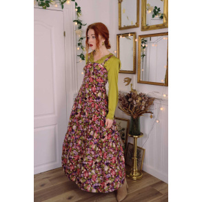 Plum Floral Vintage Maxi Dress | XS