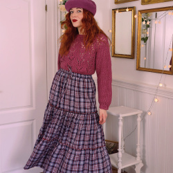 Plum Pink Handmade Sweater | S