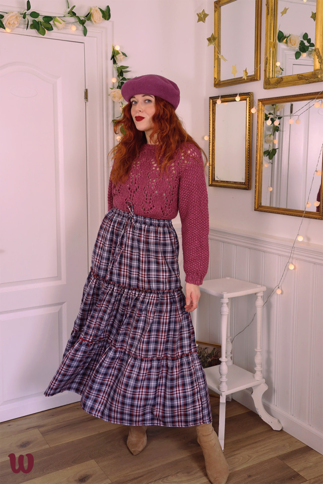 Plum Pink Handmade Sweater | S