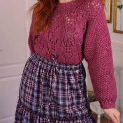 Plum Pink Handmade Sweater | S