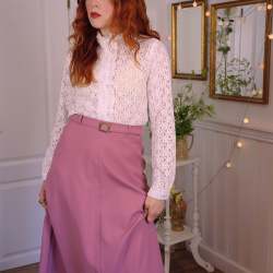 Elegant Plum Vintage Maxi Skirt | M