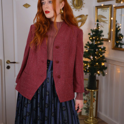 Elegant Plum Vintage Blazer | M