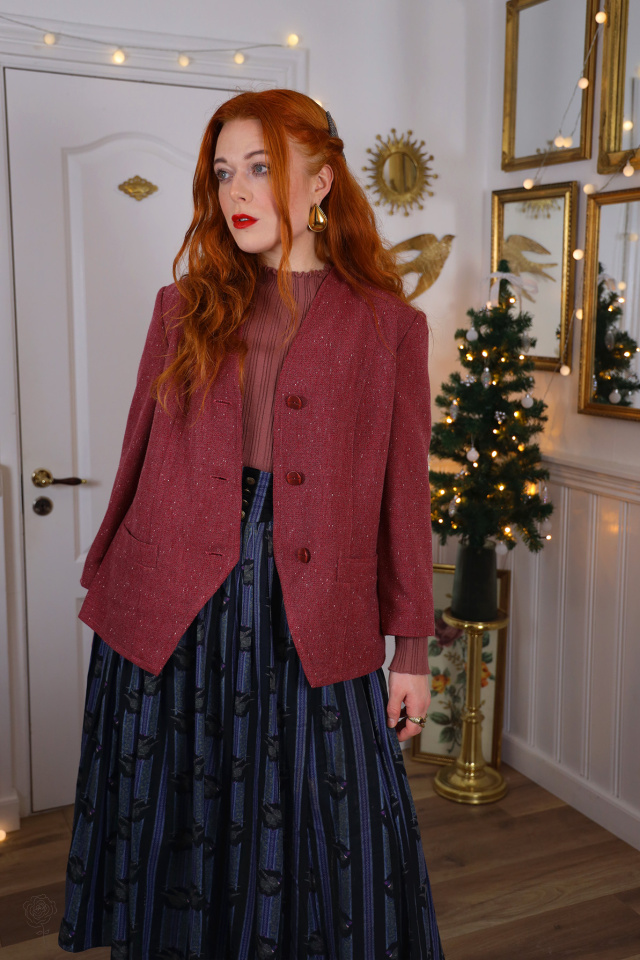 Elegant Plum Vintage Blazer | M