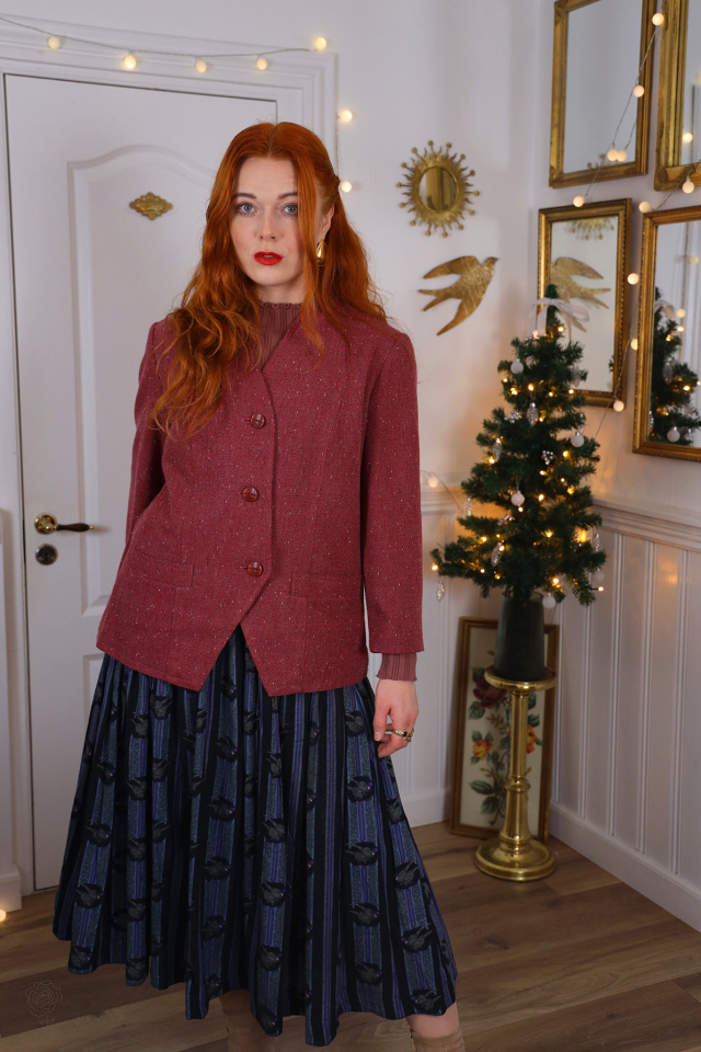 Elegant Plum Vintage Blazer | M