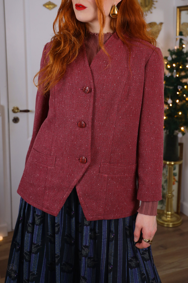 Elegant Plum Vintage Blazer | M