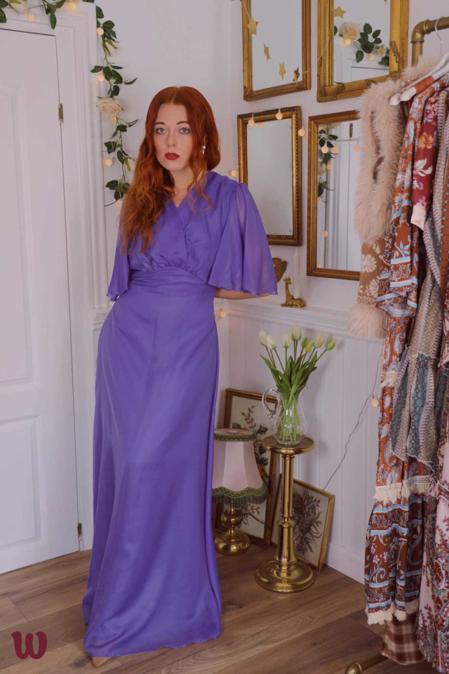 Purple 70's Maxi Dress | M