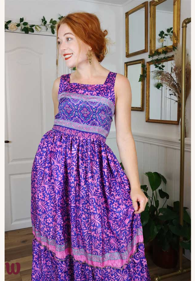 Happy Purple Anna Dress | S - Catalog - Bohemian Wonders