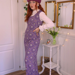 Purple Paisley 70's Vintage Maxi Dress | M